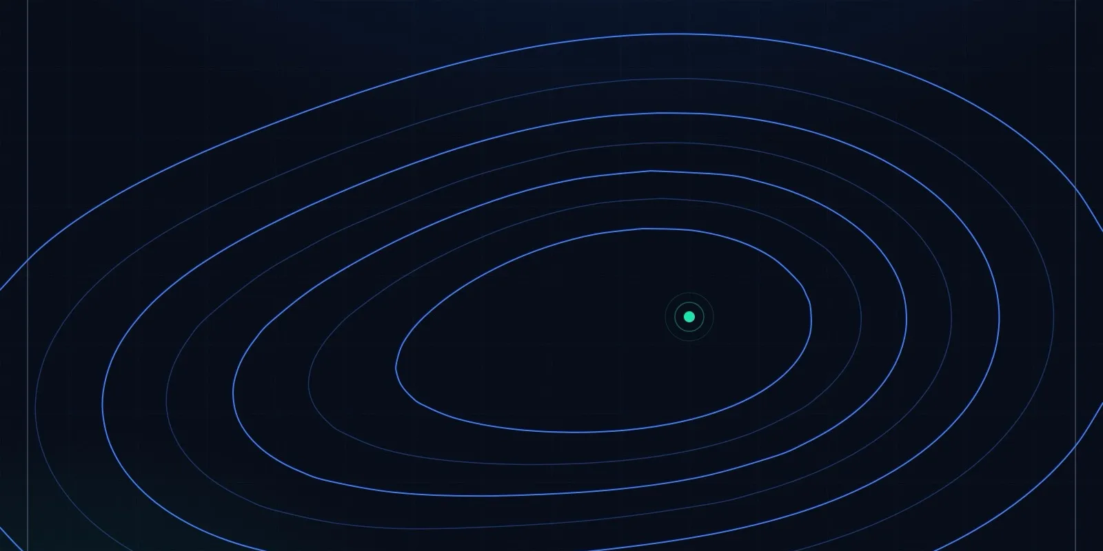 Nested concentric circles of light against a dark background.